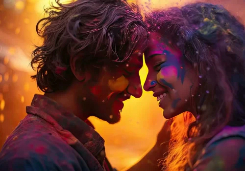 happy-couple-puts-paint-on-their-faces-during-holi-celebration-indian-holi-festival-free-photo